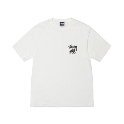 Stussy Rasta Lion White T Shirt